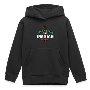 Iran Geschenk für Iraner, iranische Wurzeln - Kinder Premium Organic Hoodie - Schwarz - Vorne - AI Model Kid Male (0cm)