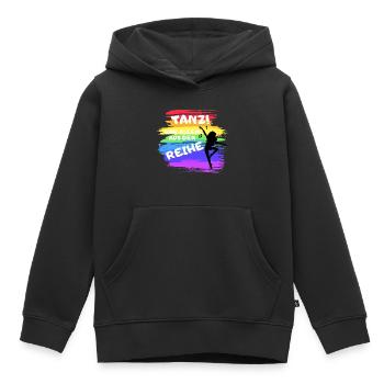 Colorful Lines - Tanz aus der Reihe - Kinder Premium Organic Hoodie - Schwarz - Vorne - AI Model Kid Male (0cm)