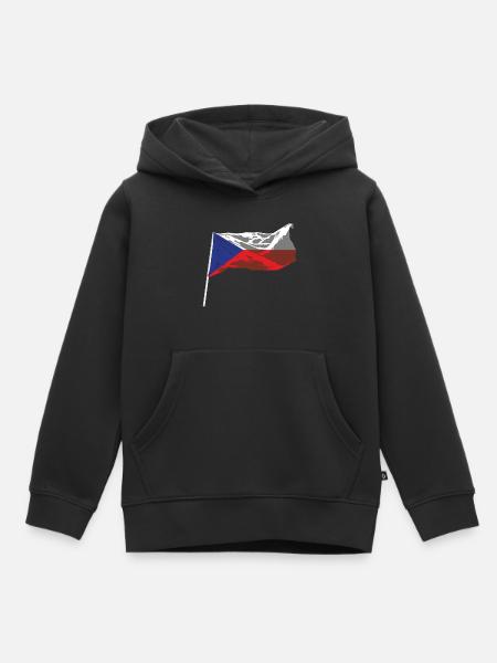 Czech Design für Tschechen Fans - Kinder Premium Organic Hoodie - Schwarz