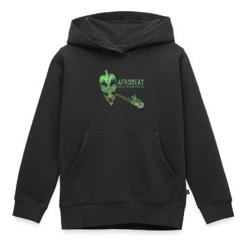 Afrobeat - Sweat Premium à capuche enfant bio - noir - Devant - AI Model Kid Male (0cm)
