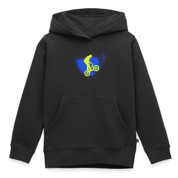 BMX Race | BMX Racing | BMX Bike | BMX Bike - Kids Premium Organic Hoodie - black - Front - AI Model Kid Male (0cm)