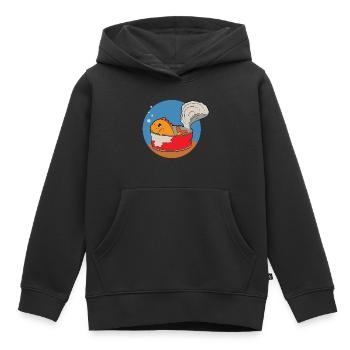 Pollution de l’environnement - Sweat Premium à capuche enfant bio - noir - Devant - AI Model Kid Male (0cm)