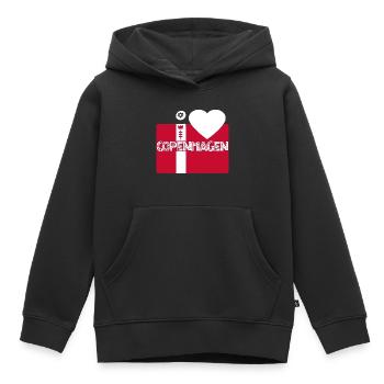 Kopenhagen - Kinder Premium Organic Hoodie - Schwarz - Vorne - AI Model Kid Male (0cm)