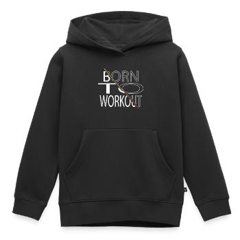 Humour Blanc Défensif Impressionnant Bday Dictons - Sweat Premium à capuche enfant bio - noir - Devant - AI Model Kid Male (0cm)