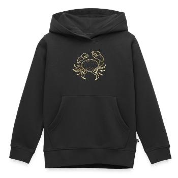 Krabbe - Kinder Premium Organic Hoodie - Schwarz - Vorne - AI Model Kid Male (0cm)