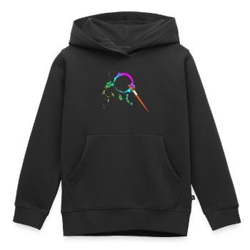 Maler - Kinder Premium Organic Hoodie - Schwarz - Vorne - AI Model Kid Male (0cm)