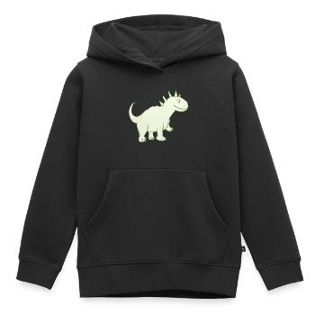 Friendly Dinosaur - Kids Premium Organic Hoodie - black - Front - AI Model Kid Male (0cm)