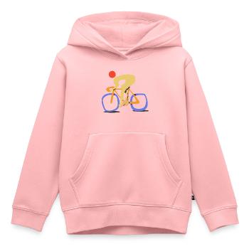 Schneller Rennradfahrer. zeitgenössischer abstrakter Stil Cyclin - Kinder Premium Organic Hoodie - Rosa - Vorne - AI Model Kid Female (0cm)