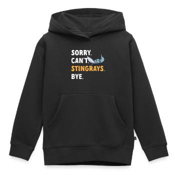 Raies pastenagues, raies manta, raies océaniques, raies - Sweat Premium à capuche enfant bio - noir - Devant - AI Model Kid Male (0cm)