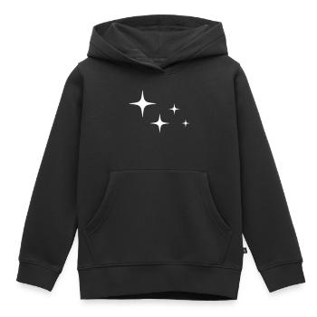 Funkeln Glitzer Sterne - Kinder Premium Organic Hoodie - Schwarz - Vorne - AI Model Kid Male (0cm)