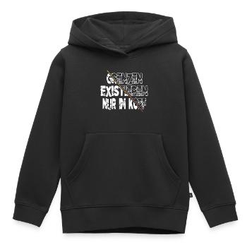 geschenkidee männchen humor geburtstag board - Kinder Premium Organic Hoodie - Schwarz - Vorne - AI Model Kid Male (0cm)