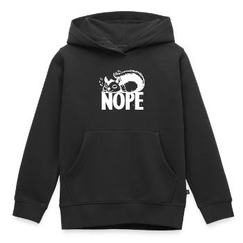 Nope Eichhörnchen Faulenzer Geschenkideen - Kinder Premium Organic Hoodie - Schwarz - Vorne - AI Model Kid Male (0cm)