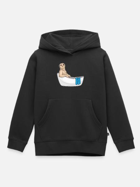 Erdmännchen Baden Badewanne - Kinder Premium Organic Hoodie - Schwarz