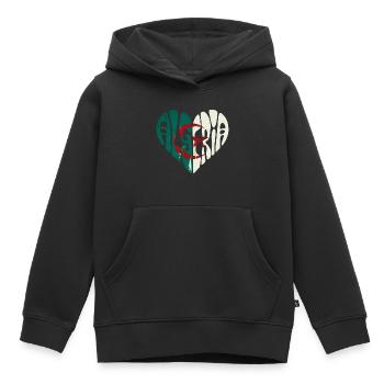 Algerien in meinem Herzen - Kinder Premium Organic Hoodie - Schwarz - Vorne - AI Model Kid Male (0cm)