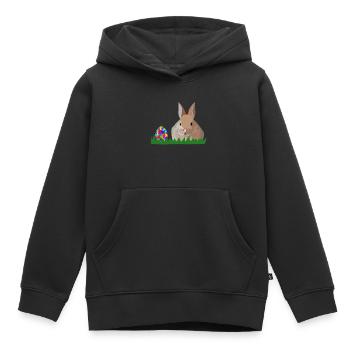 Olli Osterhase - Kinder Premium Organic Hoodie - Schwarz - Vorne - AI Model Kid Male (0cm)
