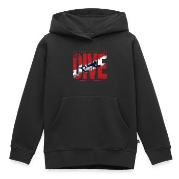 Plongée Cave Diver Graphique - Sweat Premium à capuche enfant bio - noir - Devant - AI Model Kid Male (0cm)