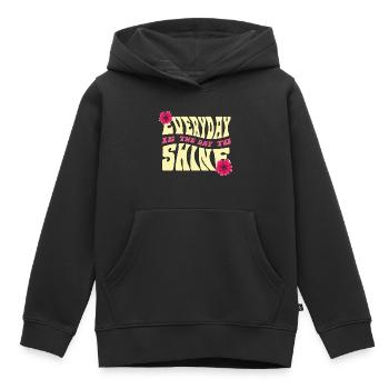 Jeden Tag Strahlen Design - Kinder Premium Organic Hoodie - Schwarz - Vorne - AI Model Kid Male (0cm)