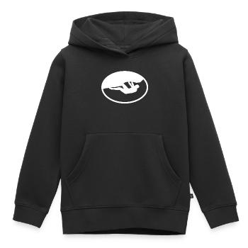 Boulderer en plein air - Sweat Premium à capuche enfant bio - noir - Devant - AI Model Kid Male (0cm)
