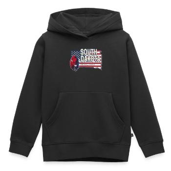 Souvenir vintage des États-Unis dans le Dakota du Sud - Sweat Premium à capuche enfant bio - noir - Devant - AI Model Kid Male (0cm)