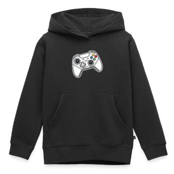 Retro-Controller Illustration - Kinder Premium Organic Hoodie - Schwarz - Vorne - AI Model Kid Male (0cm)
