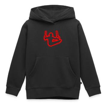 Gymnastique Gymnastique Ring Gymnastique Rings Gymnastique Enfants - Sweat Premium à capuche enfant bio - noir - Devant - AI Model Kid Male (0cm)