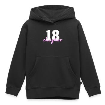 Chapter 18 - 18. Geburtstag Poster & Design - Kinder Premium Organic Hoodie - Schwarz - Vorne - AI Model Kid Male (0cm)