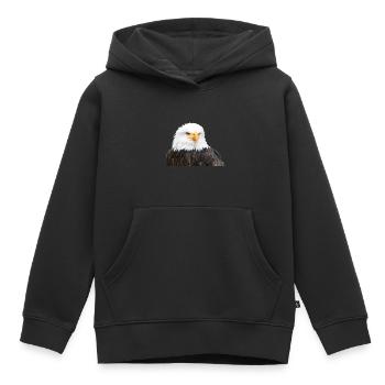 Adler - Kinder Premium Organic Hoodie - Schwarz - Vorne - AI Model Kid Male (0cm)