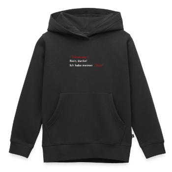 Valentinstag Hündchen Wau Geschenk Geschenkidee - Kinder Premium Organic Hoodie - Schwarz - Vorne - AI Model Kid Male (0cm)