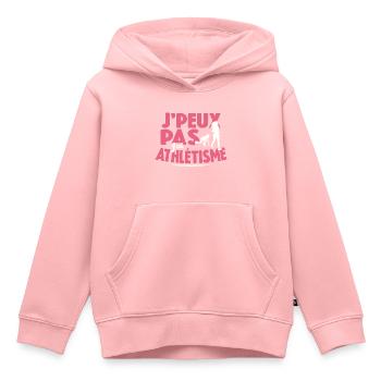 Je Peux Pas J'ai Athlétisme Cadeau De Sport - Sweat Premium à capuche enfant bio - rose - Devant - AI Model Kid Female (0cm)