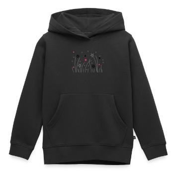 grashalme - Kinder Premium Organic Hoodie - Schwarz - Vorne - AI Model Kid Male (0cm)