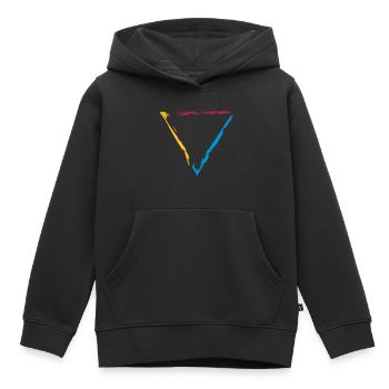 buntes dreieck rahmen umrandung dekorativ cool des - Kinder Premium Organic Hoodie - Schwarz - Vorne - AI Model Kid Male (0cm)