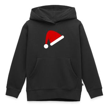 Nikolaus Weihnachtsmütze - Kinder Premium Organic Hoodie - Schwarz - Vorne - AI Model Kid Male (0cm)