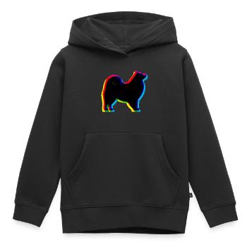 CMYK Samoyed - Kids Premium Organic Hoodie - black - Front - AI Model Kid Male (0cm)