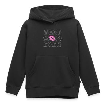Meilleure maman de tous les temps - Sweat Premium à capuche enfant bio - noir - Devant - AI Model Kid Male (0cm)