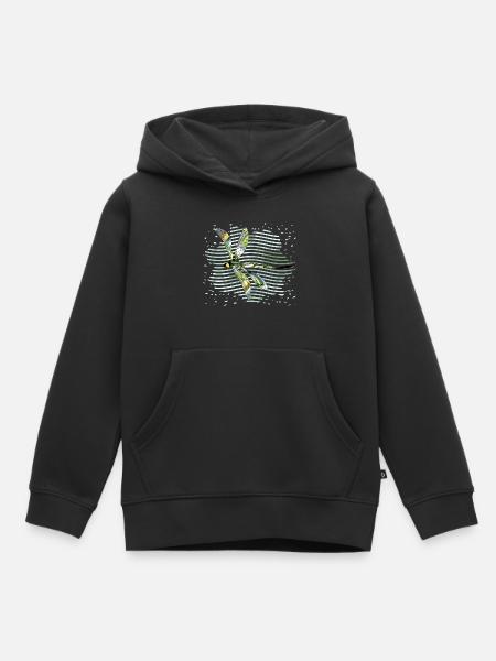 Libelle - Kinder Premium Organic Hoodie - Schwarz