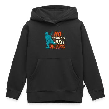 No Opponents Just Victims Lacrosse Player Ball - Kinder Premium Organic Hoodie - Schwarz - Vorne - AI Model Kid Male (0cm)