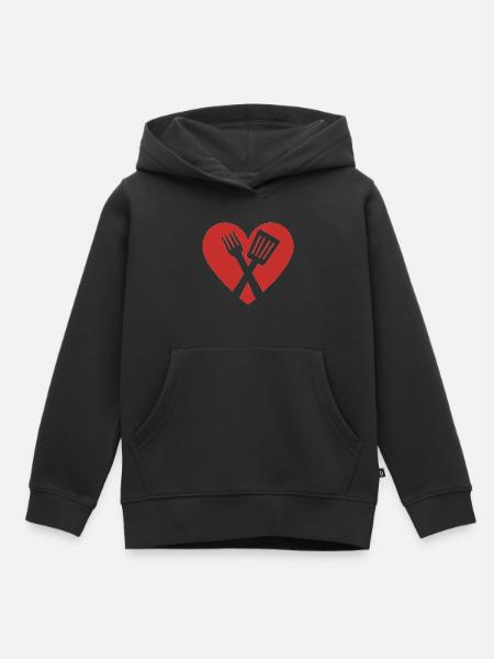 Love of cooking - Kids Premium Organic Hoodie - black