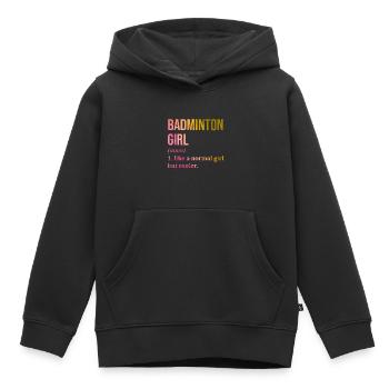 Badminton Badminton Badminton - Kinder Premium Organic Hoodie - Schwarz - Vorne - AI Model Kid Male (0cm)