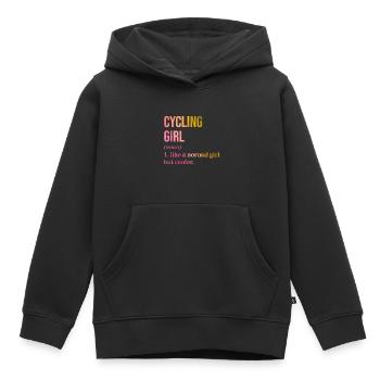 Cycling Cycling Cycling - Kids Premium Organic Hoodie - black - Front - AI Model Kid Male (0cm)