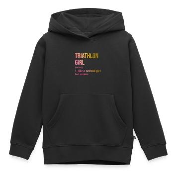 Triathlon Triathlon Triathlon - Sweat Premium à capuche enfant bio - noir - Devant - AI Model Kid Male (0cm)