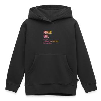 Poker Poker Poker - Sweat Premium à capuche enfant bio - noir - Devant - AI Model Kid Male (0cm)