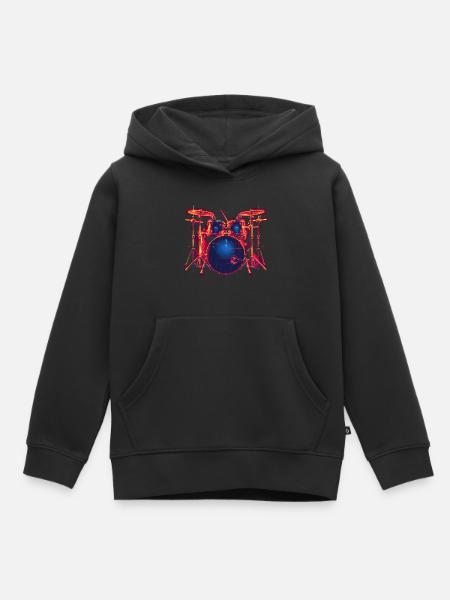 Trapset Retro Style - Kinder Premium Organic Hoodie - Schwarz