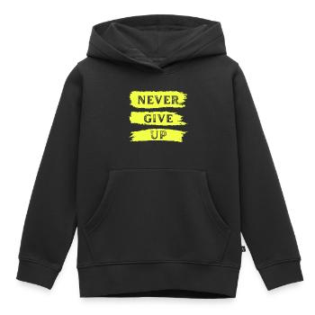 Ne jamais abandonner 2 - Sweat Premium à capuche enfant bio - noir - Devant - AI Model Kid Male (0cm)