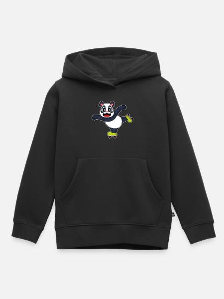 Panda Inline skating Inline skates - Kinder Premium Organic Hoodie - Schwarz