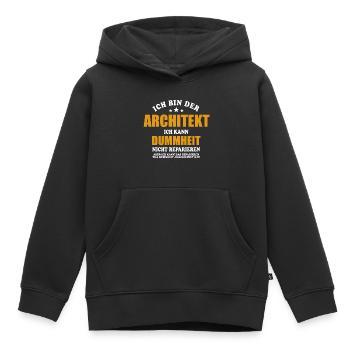 Architekt - ich kann Dummheit nicht reparieren - Kinder Premium Organic Hoodie - Schwarz - Vorne - AI Model Kid Male (0cm)