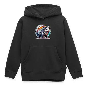 Opossum - Kinder Premium Organic Hoodie - Schwarz - Vorne - AI Model Kid Male (0cm)