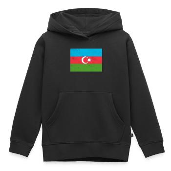 Flag of Azerbaijan – Pride and National Identity - Kids Premium Organic Hoodie - black - Front - AI Model Kid Male (0cm)