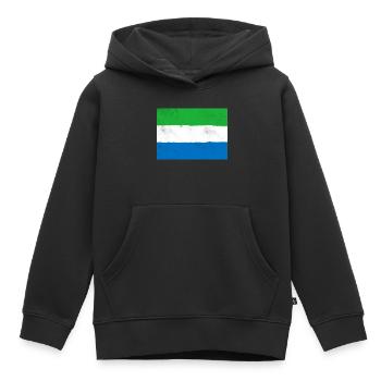 Flagge von Sierra Leone - Kinder Premium Organic Hoodie - Schwarz - Vorne - AI Model Kid Male (0cm)