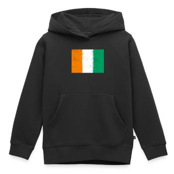 Flagge von Côte d'Ivoire - Kinder Premium Organic Hoodie - Schwarz - Vorne - AI Model Kid Male (0cm)