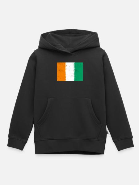 Flagge von Côte d'Ivoire - Kinder Premium Organic Hoodie - Schwarz